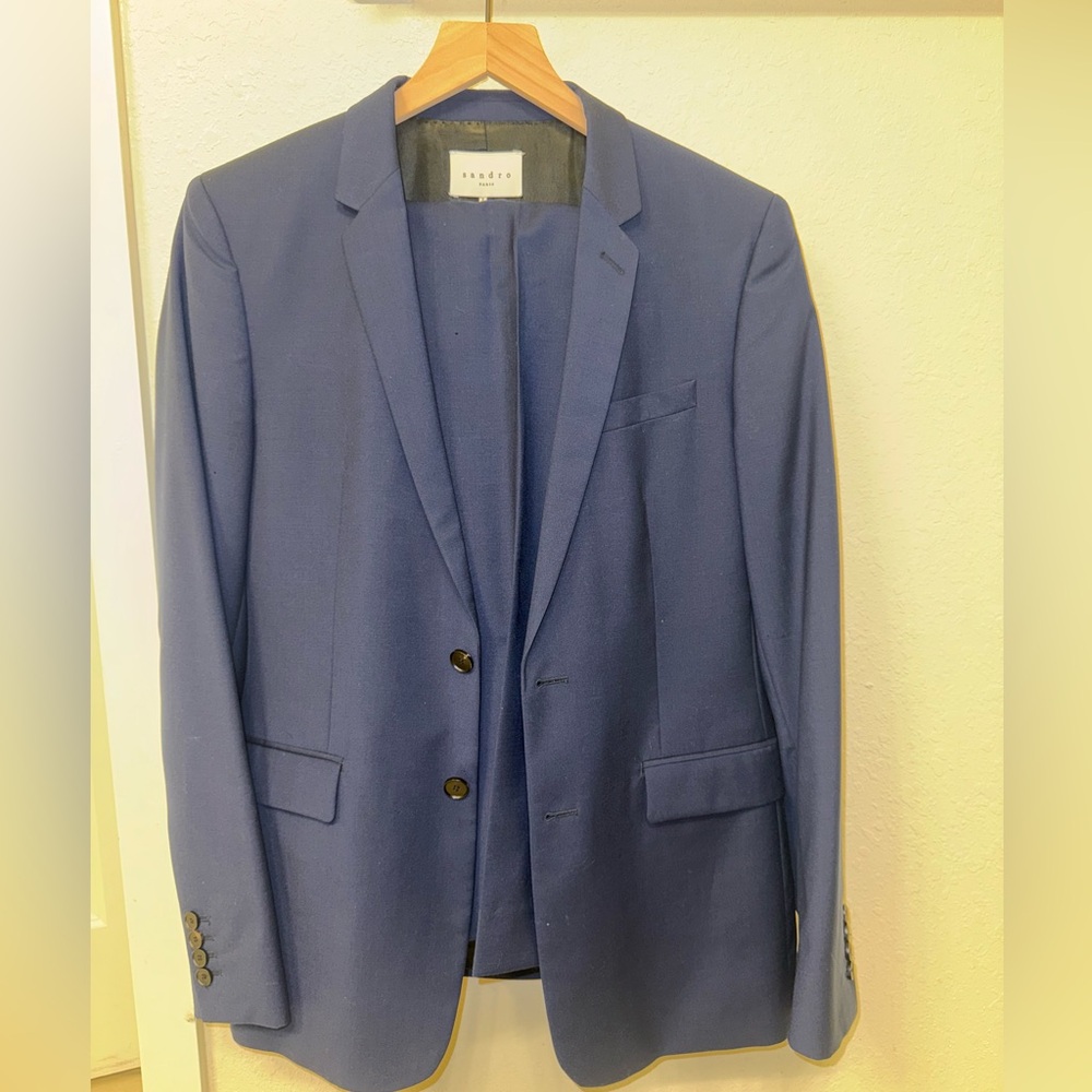 Men's Navy Blue Suit from Sandro